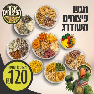 מגש פיצוחים משודרג 120 שח