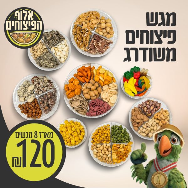 מגש פיצוחים משודרג 120 שח